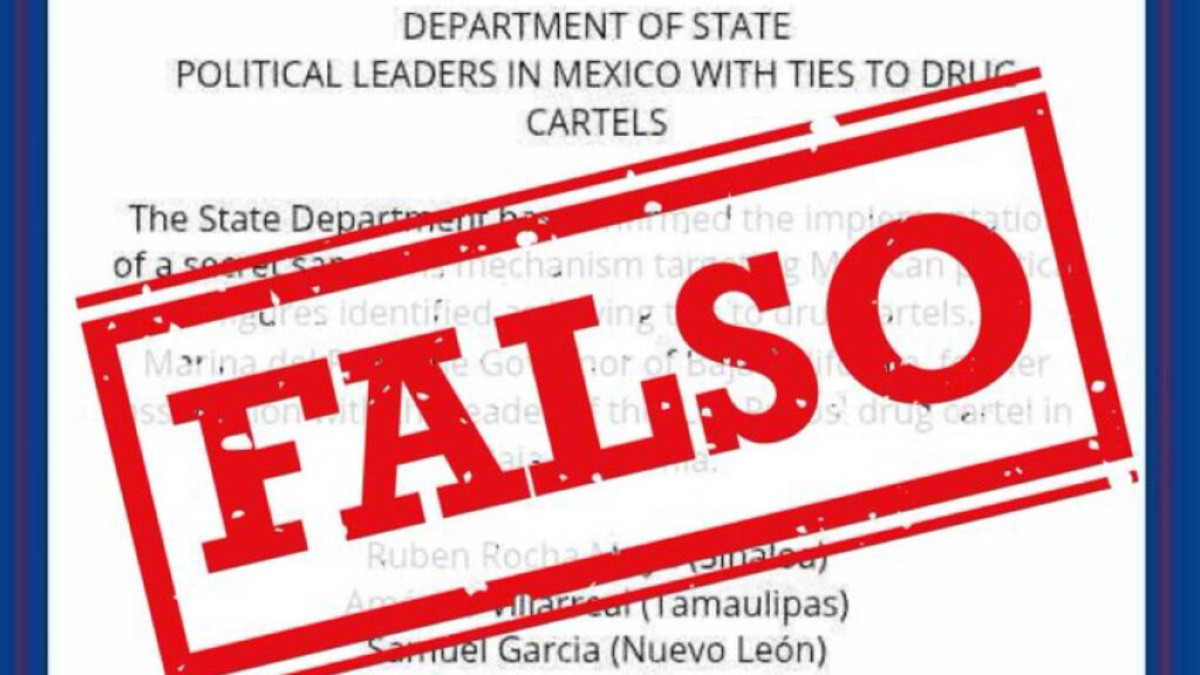 Embajadas de México y EU desmienten documento falso que liga a políticos mexicanos con el CO