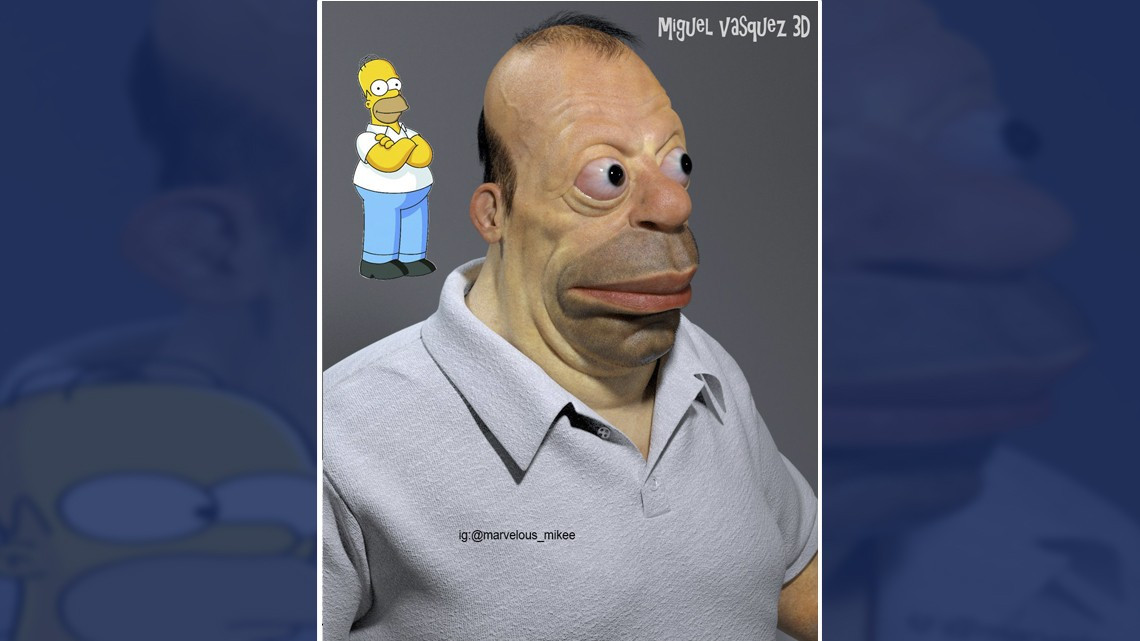 Homero Simpson en versión 3D