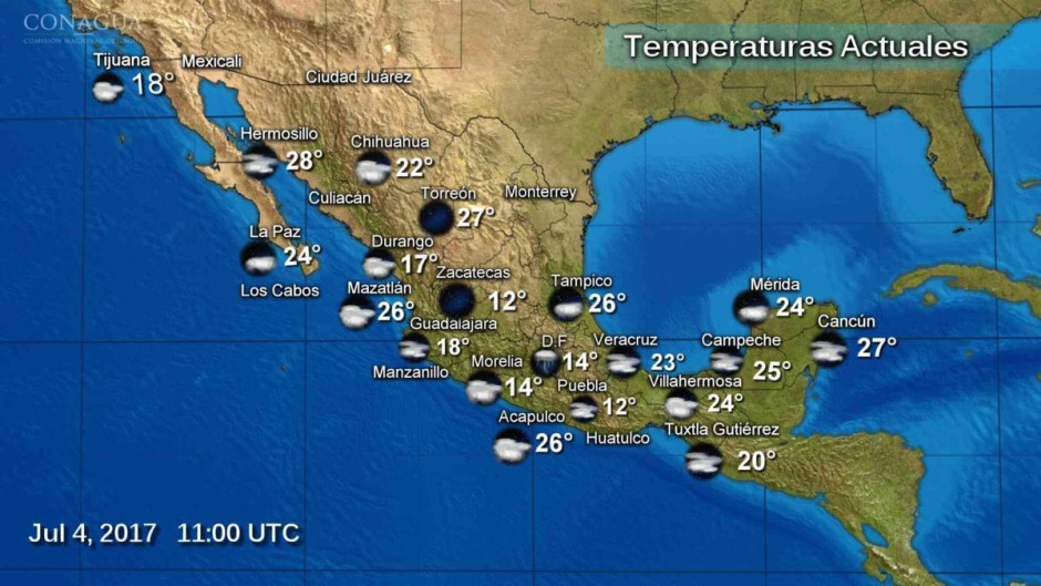 Varios estados del país tendrán fuertes tormentas