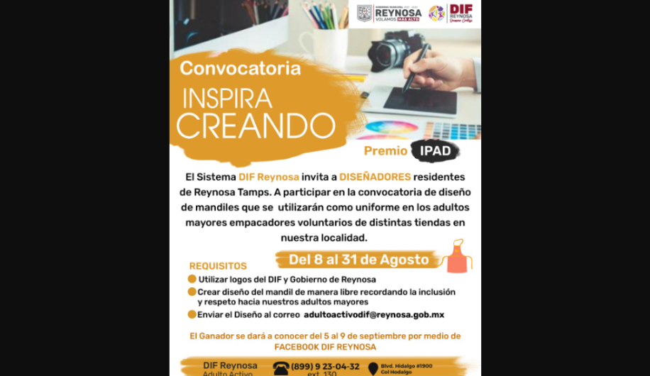 31 de agosto último día para participar en "Inspira Creando"