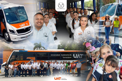 Entrega la UAT nuevas unidades para el transporte gratuito de sus estudiantes