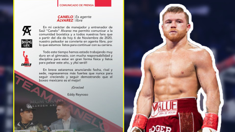 ''Canelo'' Álvarez se convierte en agente libre  tras romper con Golden Boy Promotions 