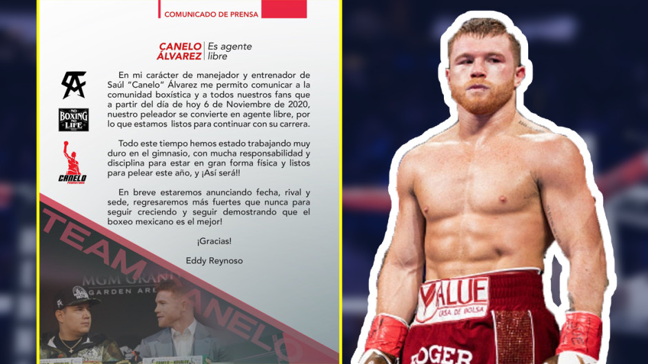 ''Canelo'' Álvarez se convierte en agente libre  tras romper con Golden Boy Promotions 