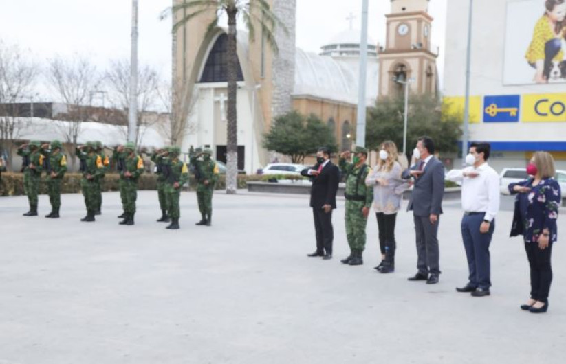 Presidió Alcaldesa de Reynosa ceremonia del Día de la Bandera 