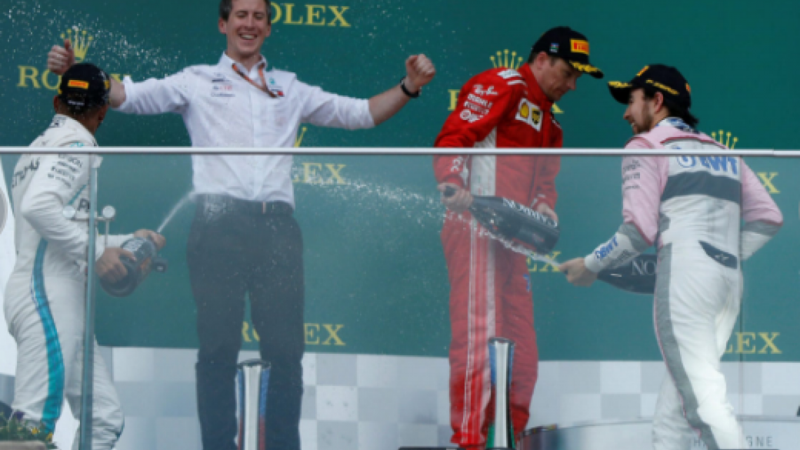 Sergio Pérez se lleva el tercer lugar en el podio de Azerbaiyán