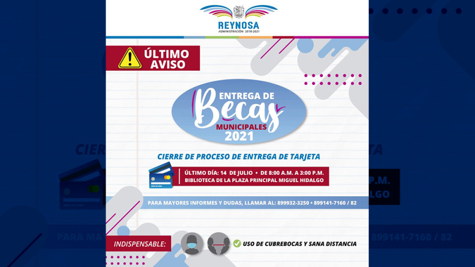 Último aviso para registrados al Programa de Becas de Secundaria y Universidad 