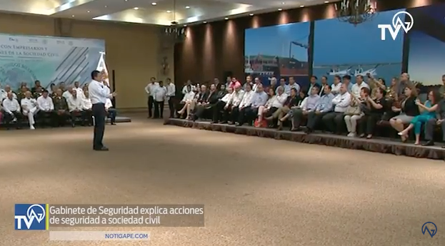 Explica Gobernador acciones de seguridad a sociedad civil