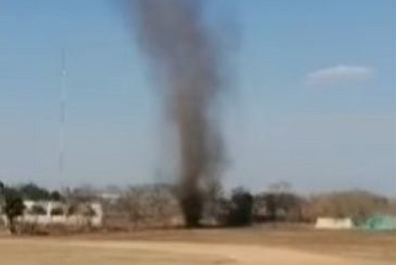 Tras los intensos vientos en Yucatán logran grabar un “Diablo de polvo”