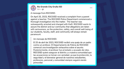 Detienen a un profesor de Río Grande City acusado de robo