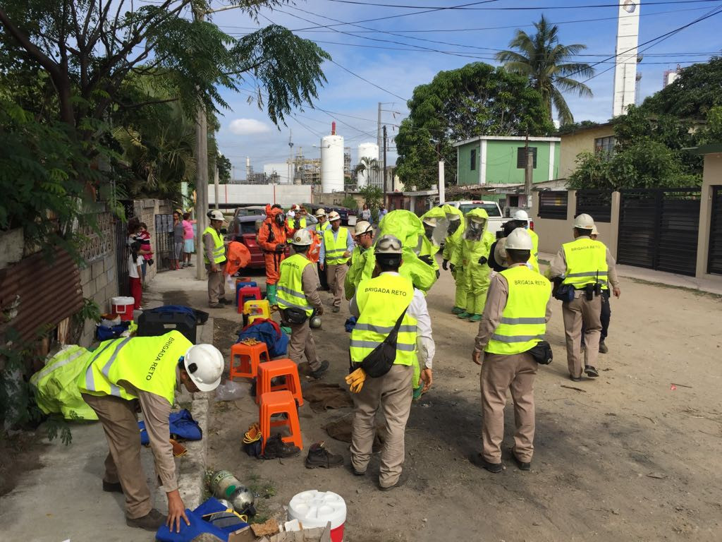 Realizan simulacro con la industria y vecinos aledaños a la empresa