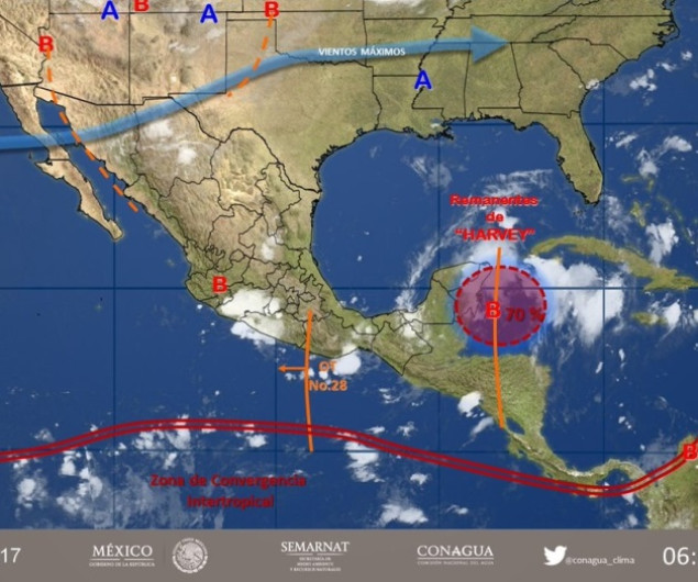 Activan sistema de Alertas por "Harvey"