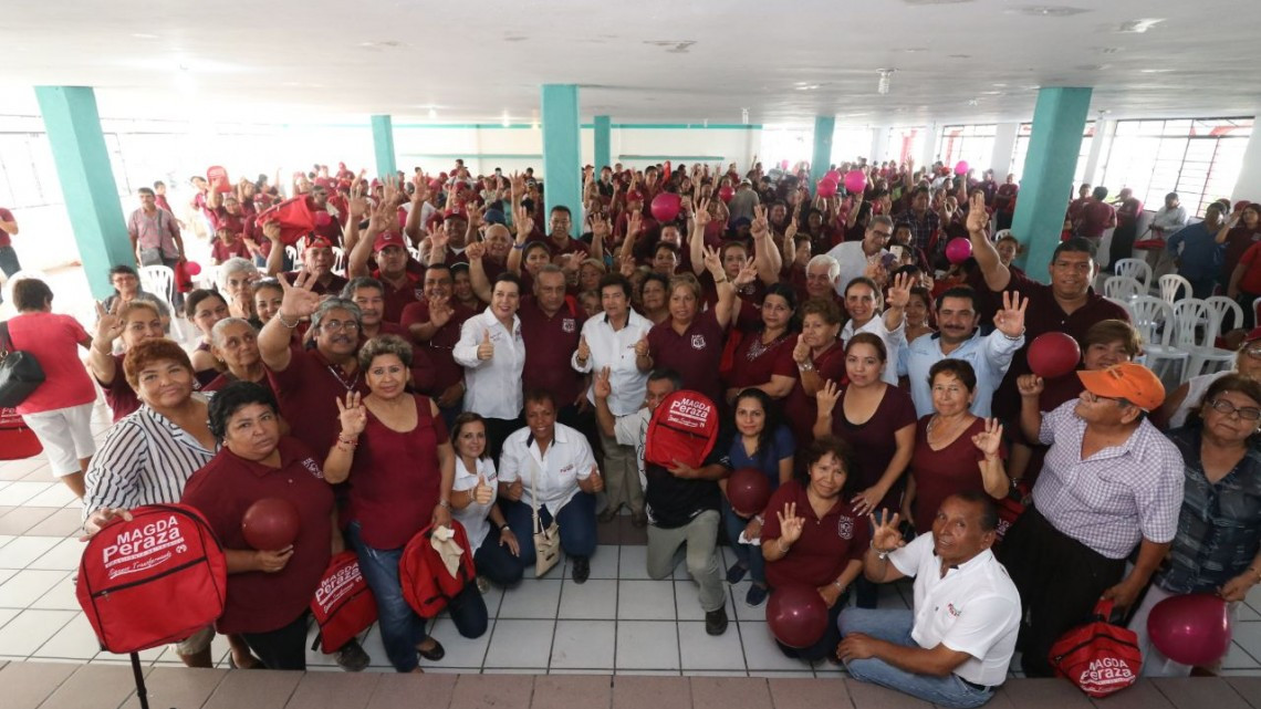 Trabajadores del Ayuntamiento de Tampico están con Magda Peraza