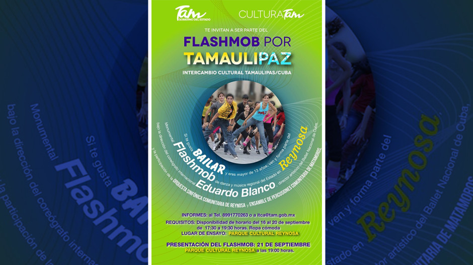 Realizará un “Flashmob por TamauliPAZ” en Parque Cultural