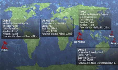 Cuatro países podrían desaparecer por el cambio climático