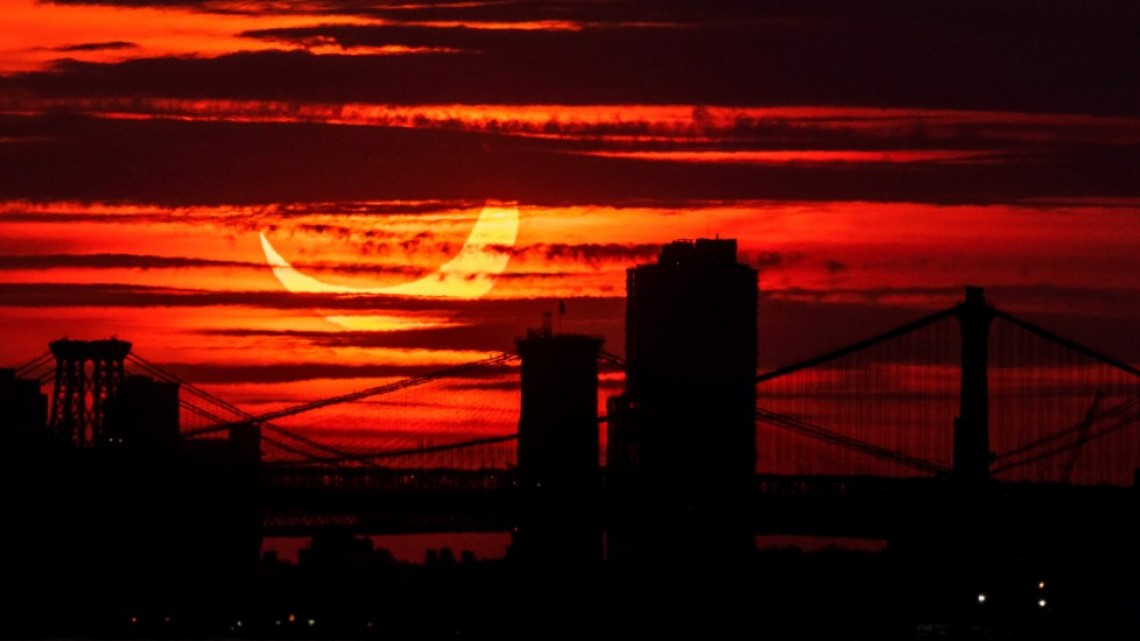 Así se vivió el primer eclipse solar anular del 2021