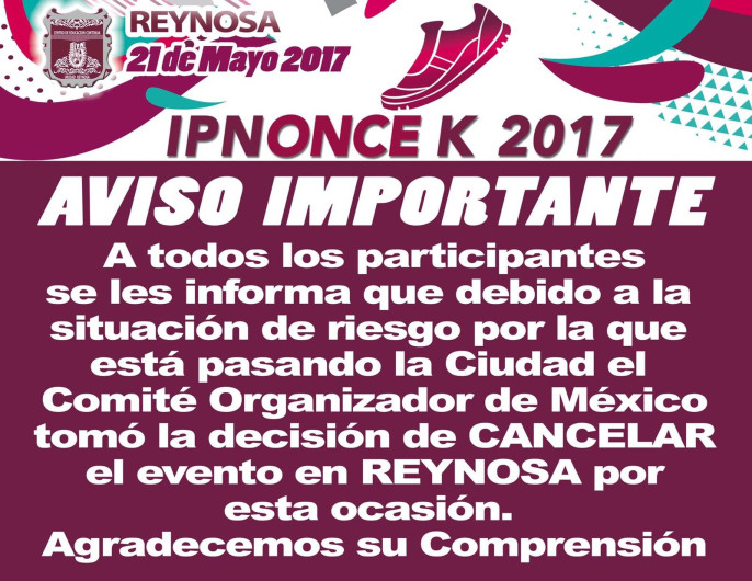 Cancelan carrera debido a inseguridad