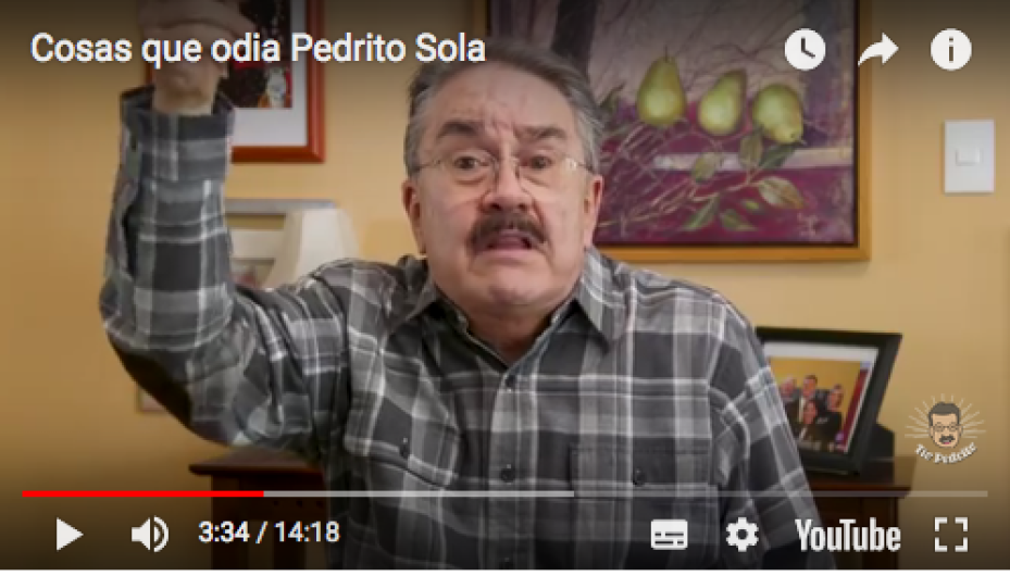 Pedrito Sola entra al mundo de Youtube