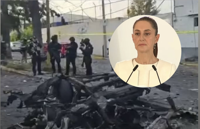Sheinbaum descarta terrorismo en explosión de coches bomba en Guanajuato