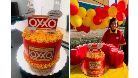 Niño celebra su cumple con temática de tiendas 'Oxxo'