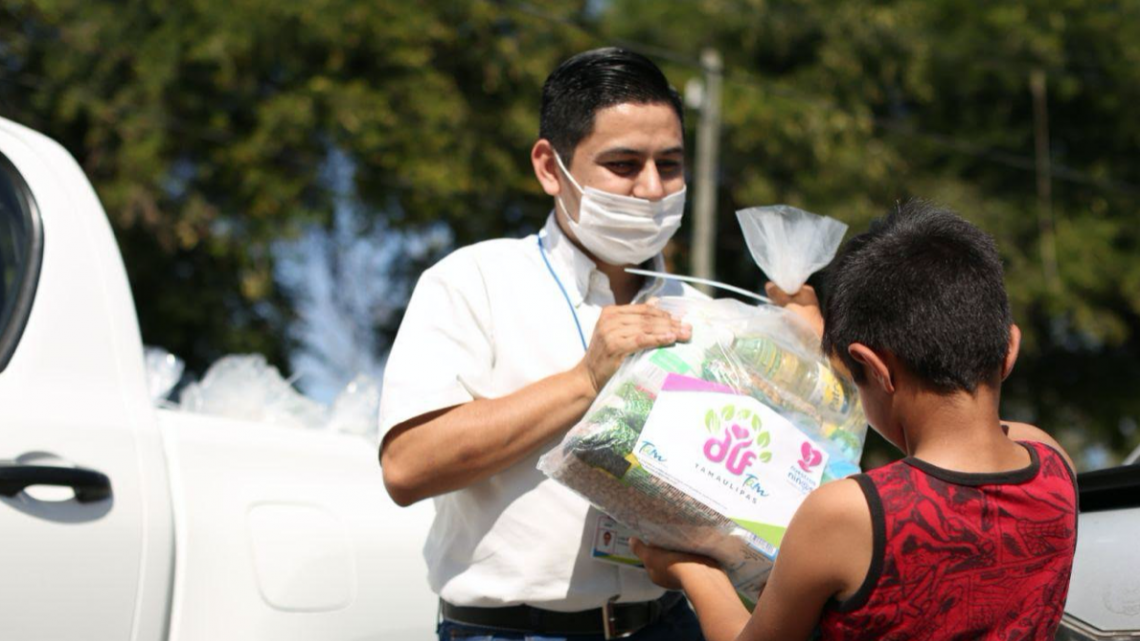 Entrega DIF Tamaulipas 3 mil apoyos alimentarios casa por casa en la entidad