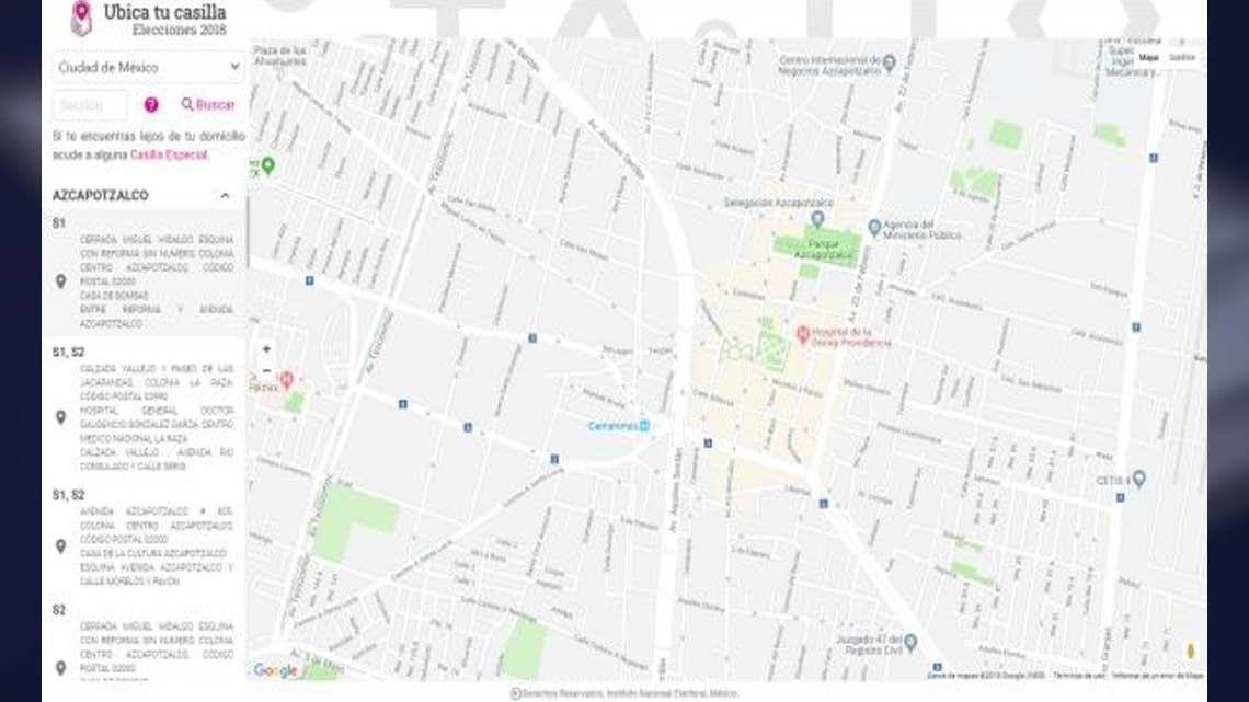 Ubica tu casilla para votar este 1 de julio