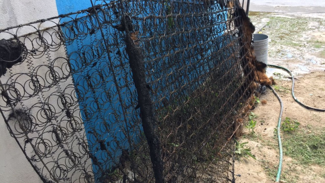 Vivienda se incendia, niñas de 2 meses y su tío están graves