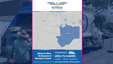 Lunes de recolección de basura para el Sector Oriente