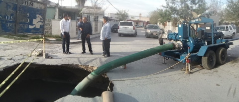A rehabilitación colector de la colonia García Rojas