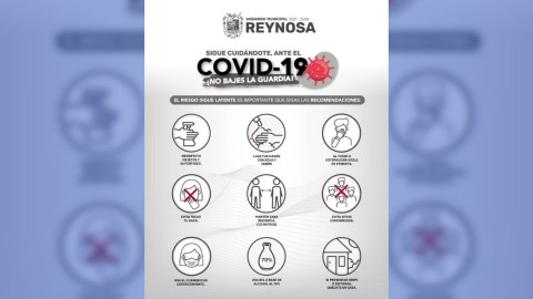 Exhorta Municipio de Reynosa a mantener guardia ante COVID-19 