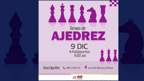 DIF Reynosa invita a participar en torneo de ajedrez