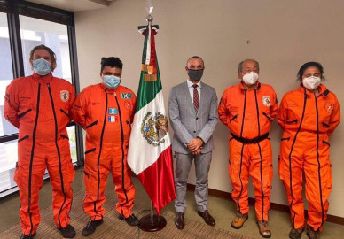 Embajada de EU en México agradece por apoyo de "Topos" ante tragedia de Miami