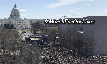 Jóvenes se manifiestan pidiendo control de armas en EU