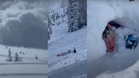  Turista es atrapado por una avalancha 