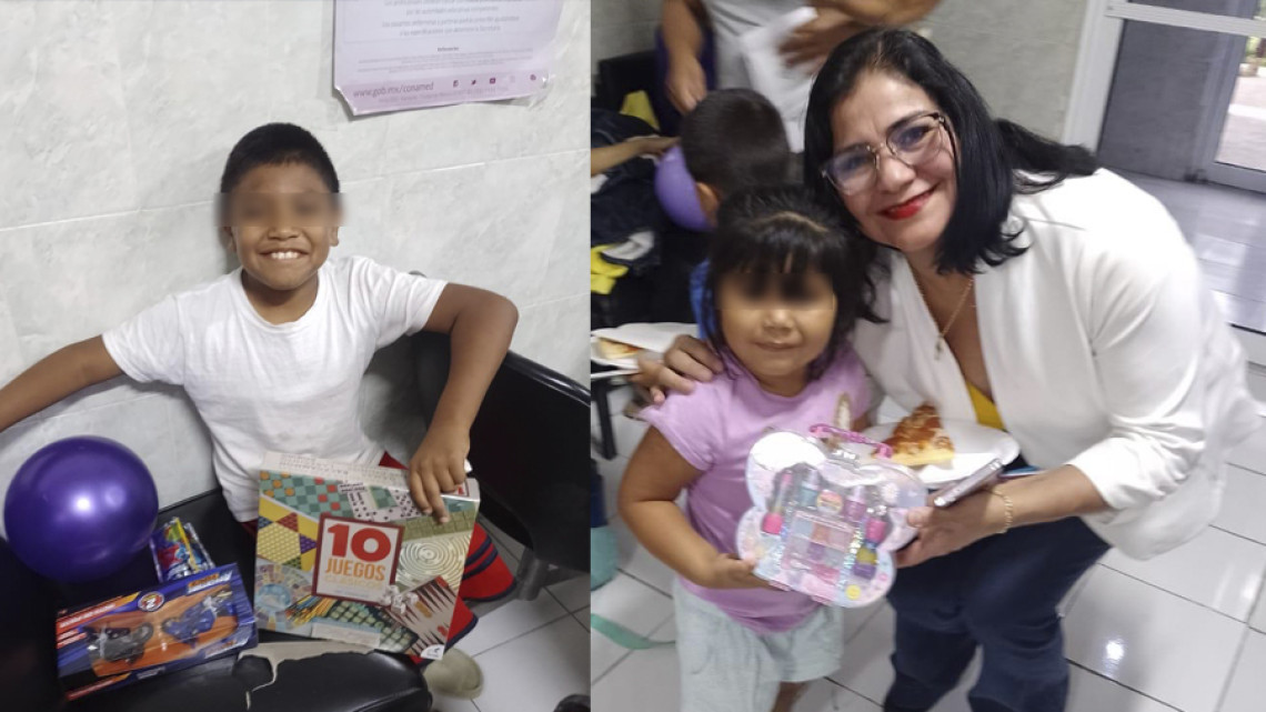 Personal de Salud celebra a niños y niñas en sala de espera