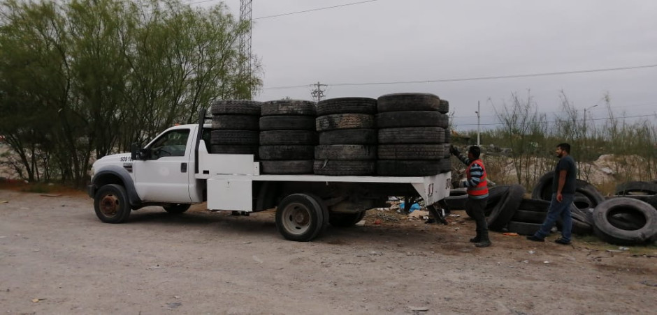 Efectúa Gobierno Municipal Bigada de recuperación de neumáticos