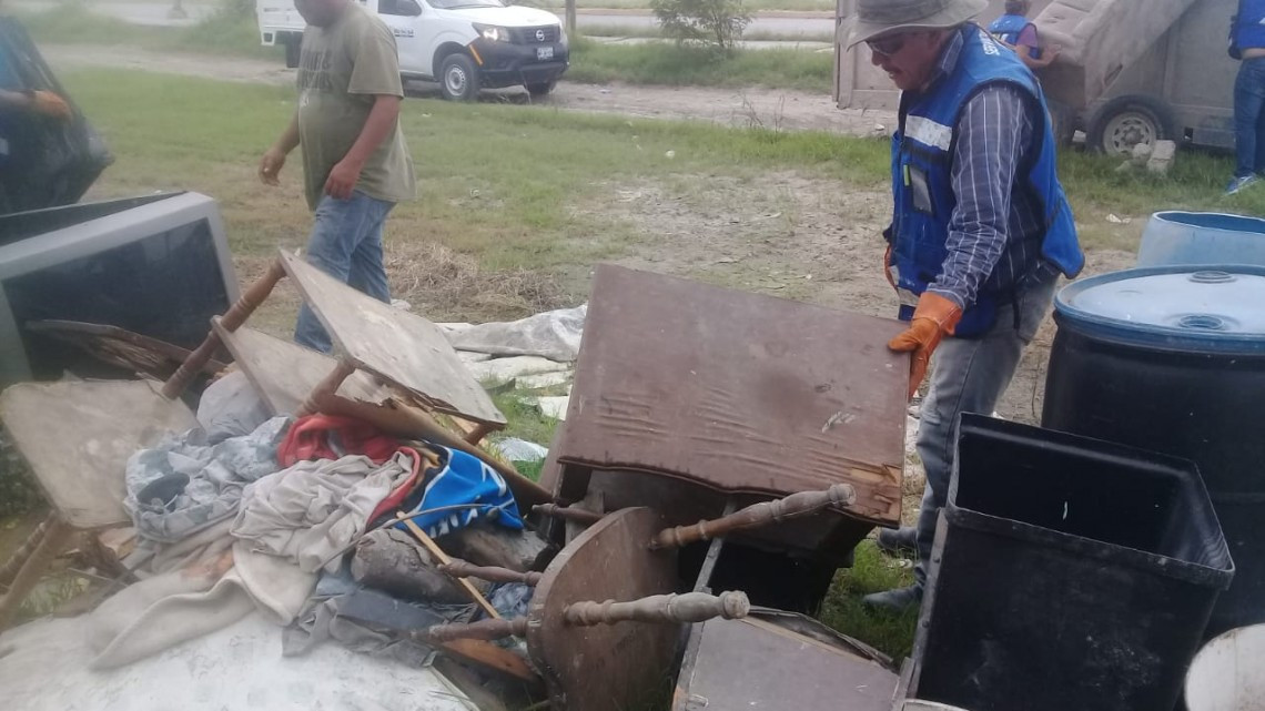Municipio descacharriza colonia Las Delicias