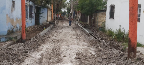 Trabaja Gobierno de Matamoros en pavimentación  de callejones de la Popular y Treviño Zapata