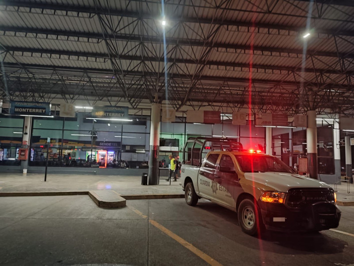 Vigilancia permanente de la Guardia Estatal en centrales de autobuses