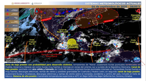 Continuarán lluvias sábado y domingo 