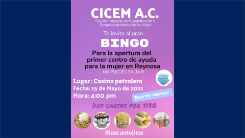 Invitan a bingo y talleres en pro de albergue para víctimas de violencia