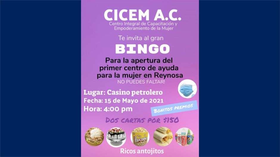 Invitan a bingo y talleres en pro de albergue para víctimas de violencia