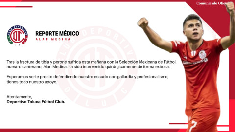 Alan Mendoza fue operado con éxito tras fractura de tibia y peroné