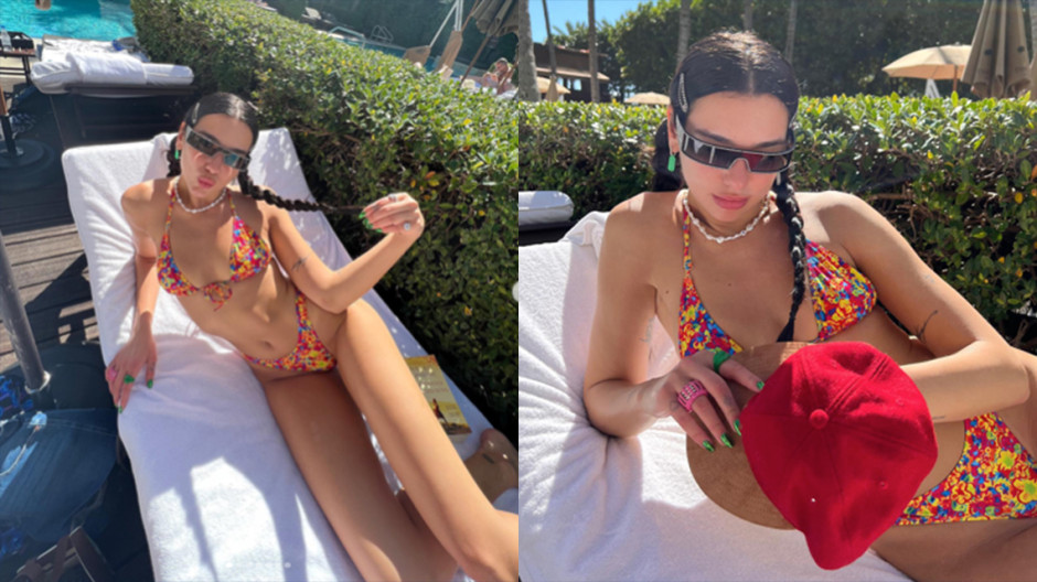 Dua Lipa enciende las redes al lucir diminuto bikini