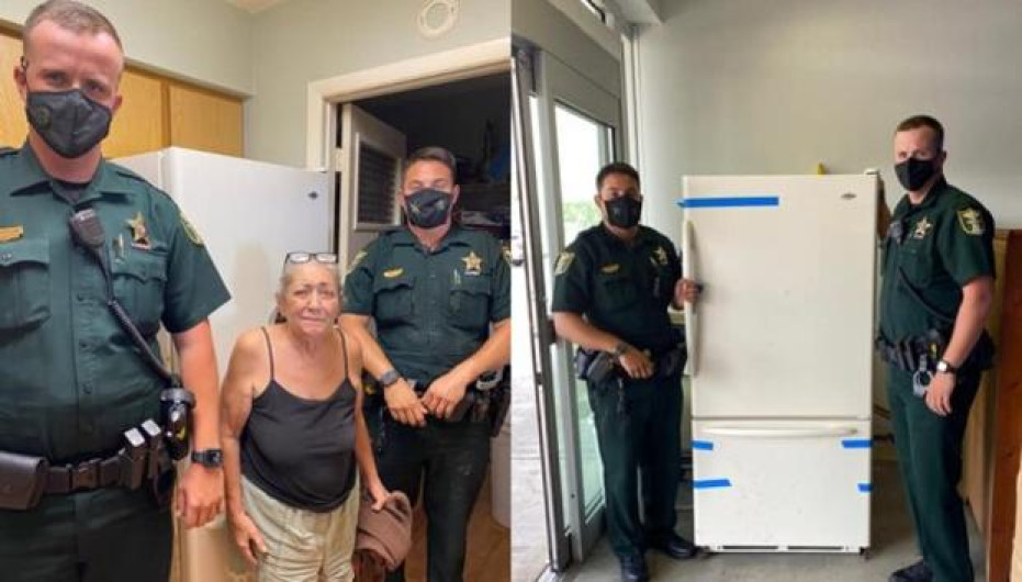 Mujer llama al 911 porque su refrigerador se averió y le regalan uno