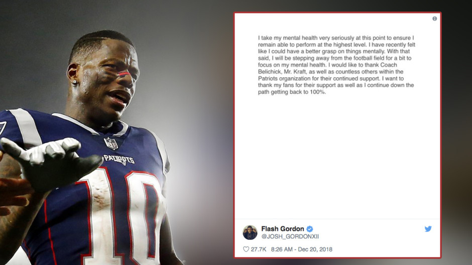 Josh Gordon deja los Patriots para atender su salud mental