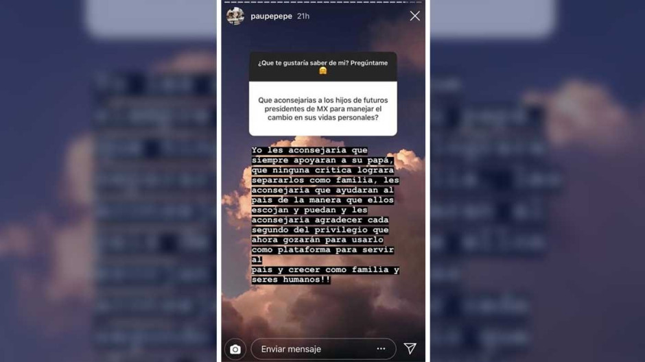 Así aconsejó Paulina Peña a los hijos de AMLO