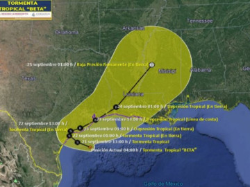 Tormenta Tropical “Beta” tocaría tierra en EU este lunes