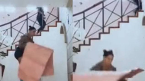 ¡Al suelo! Bárbara de Regil se cae de las escaleras pero internet la levanta con los memes