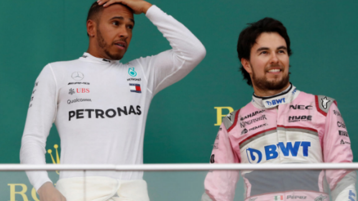 Sergio Pérez se lleva el tercer lugar en el podio de Azerbaiyán