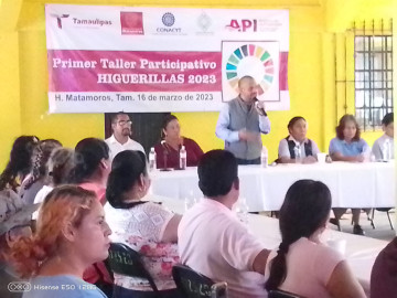 Participan familias de pescadores en taller sobre el desarrollo que generará el Puerto de Matamoros